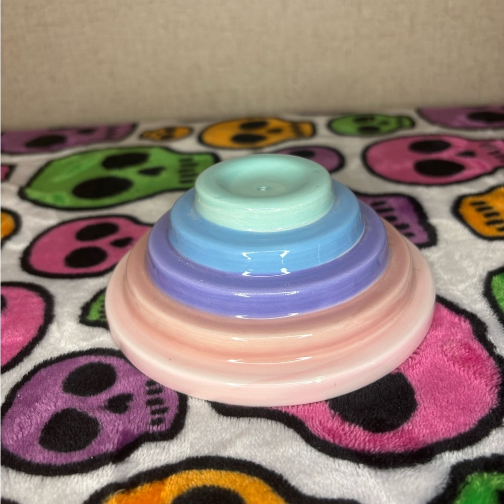 Pastel Multicolor Ceramic Incense Holder